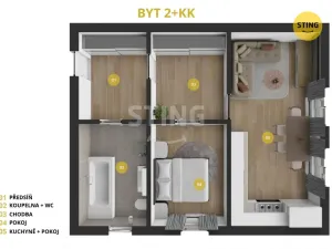 Pronájem bytu 2+kk, Opava, Hviezdoslavova, 52 m2