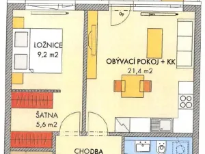 Prodej bytu 2+kk, Praha - Hlubočepy, Hugo Haase, 58 m2