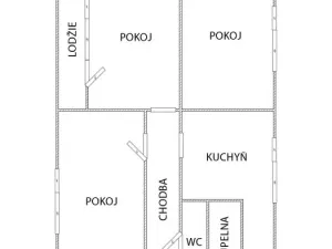 Prodej bytu 3+1, Chomutov, Kamenná, 76 m2