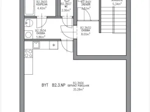 Prodej bytu 1+kk, Březnice, 48 m2