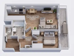 Pronájem bytu 2+kk, Mladá Boleslav - Mladá Boleslav III, Zalužanská, 41 m2
