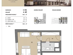 Prodej bytu 1+kk, Brno - Husovice, Vranovská, 33 m2