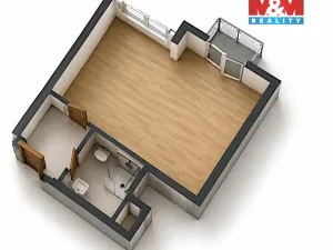 Pronájem bytu 1+kk, Praha - Letňany, Pavla Beneše, 40 m2