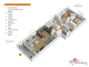 Pronájem bytu 3+kk, Praha - Hloubětín, Waltariho, 79 m2