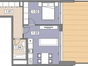 Prodej bytu 2+kk, Praha, Komořanská, 47 m2