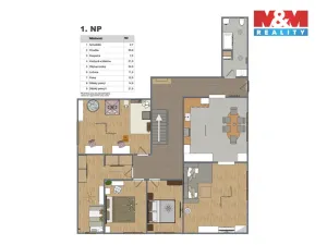Prodej bytu 5+1, Chlumec nad Cidlinou - Kladruby, 139 m2