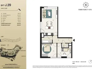 Prodej bytu 3+kk, Praha - Hlubočepy, Dostalové, 66 m2