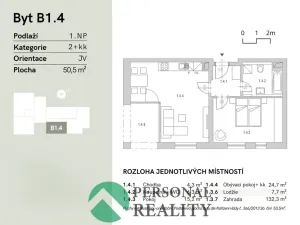 Prodej bytu 2+kk, Chlumec nad Cidlinou, Komenského, 50 m2