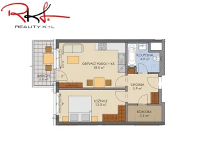 Prodej bytu 2+kk, Praha, Thomasova, 53 m2