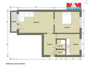 Prodej bytu 2+1, Aš, Hlavní, 51 m2