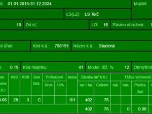 Prodej lesa, Studená, 4659 m2