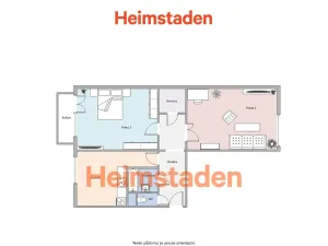Pronájem bytu 2+1, Frýdek-Místek - Místek, Ostravská, 55 m2