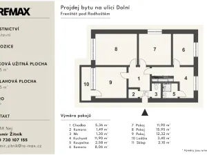 Prodej bytu 4+1, Frenštát pod Radhoštěm, Dolní, 73 m2