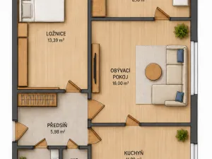 Prodej bytu 3+1, Jablonec nad Nisou, Jizerská, 59 m2