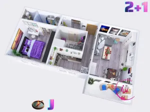 Pronájem bytu 2+1, Třebíč - Nové Dvory, Jar. Heyrovského, 47 m2