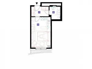 Pronájem bytu 1+kk, Praha - Stodůlky, Mukařovského, 31 m2