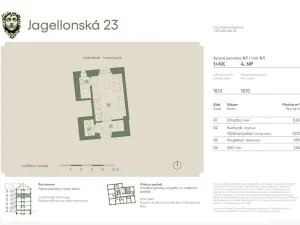 Prodej bytu 1+kk, Praha - Žižkov, Jagellonská, 18 m2