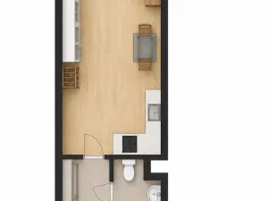 Pronájem bytu 1+kk, Praha - Motol, Jeřabinová, 35 m2