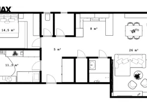 Pronájem bytu 3+kk, Hradec Králové - Nový Hradec Králové, Na Občinách, 74 m2