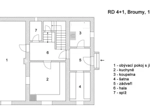 Pronájem rodinného domu, Broumy, Průběžná, 158 m2