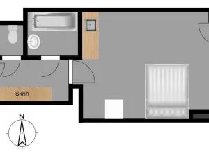 Pronájem bytu 1+kk, Brno, Dřevařská, 30 m2