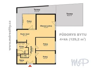 Pronájem bytu 4+kk, Náměšť nad Oslavou, Sadová, 130 m2