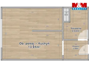 Pronájem bytu 1+kk, Kdyně, Markova, 20 m2