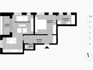 Prodej bytu 2+kk, Praha, Kaliberové, 56 m2