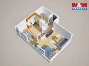 Prodej bytu 1+1, Ústí nad Labem - Neštěmice, Na Výšině, 35 m2