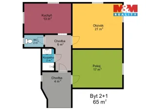 Prodej bytu 2+1, Polička - Horní Předměstí, E. Beneše, 64 m2