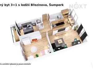 Pronájem bytu 3+1, Šumperk, Březinova, 77 m2