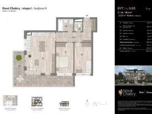 Prodej bytu 3+kk, Praha - Dolní Chabry, Osecká, 78 m2