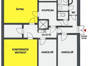 Pronájem kanceláře, Otrokovice, Napajedelská, 59 m2