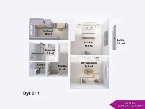Prodej bytu 2+1, Uničov, Opletalova, 59 m2