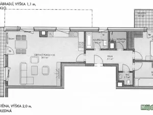 Pronájem bytu 3+kk, Praha - Prosek, Čakovická, 83 m2