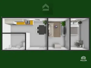 Pronájem bytu 2+1, Plzeň, Plovární, 42 m2