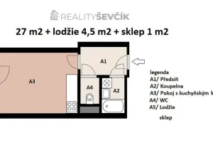 Prodej bytu 1+kk, České Budějovice - České Budějovice 2, Dlouhá, 27 m2