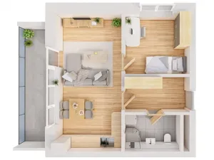 Prodej bytu 2+kk, Hořice, 44 m2