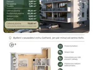 Prodej bytu 2+kk, Hořice, 59 m2
