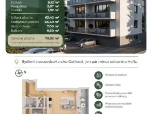 Prodej bytu 2+kk, Hořice, 63 m2