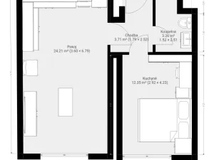 Pronájem bytu 2+kk, Brno - Trnitá, Placzkova, 51 m2