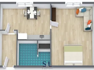 Pronájem bytu 1+1, Liberec, Na Pískovně, 36 m2