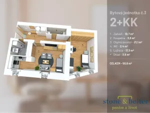 Prodej bytu 2+kk, Vrchlabí, Peklo, 55 m2