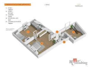 Prodej bytu 4+kk, Chlumec nad Cidlinou - Chlumec nad Cidlinou II, Zámostecká, 130 m2