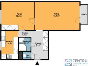 Pronájem bytu 2+1, Praha - Strašnice, Nad vodovodem, 51 m2