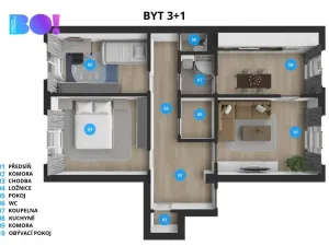 Prodej bytu 3+1, Ostrava, Nádražní, 71 m2