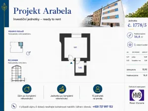 Prodej bytu 1+kk, Praha - Záběhlice, 16 m2