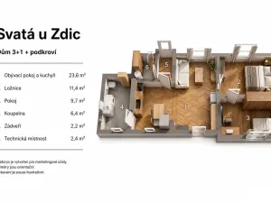 Prodej rodinného domu, Svatá, 98 m2