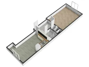 Pronájem bytu 2+kk, Praha - Vysočany, Čerpadlová, 50 m2