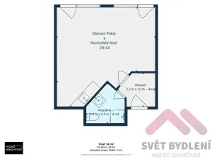 Prodej bytu 1+kk, Praha - Letňany, Ivančická, 34 m2